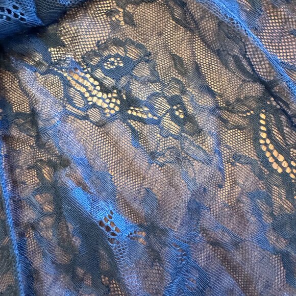 Widow Black Sheer Lace Crop Top with Flare Sleeves - Picture 9 of 14